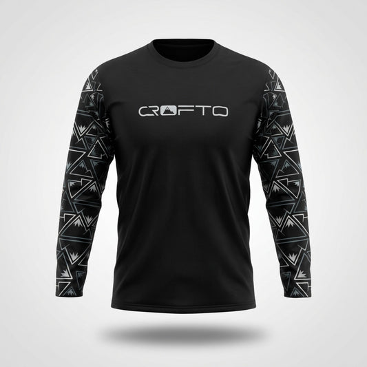 CROFTO Mozaic Long Sleeve MTB Jersey – Moisture‑Wicking, Quick‑Dry Mountain Bike Riding Top