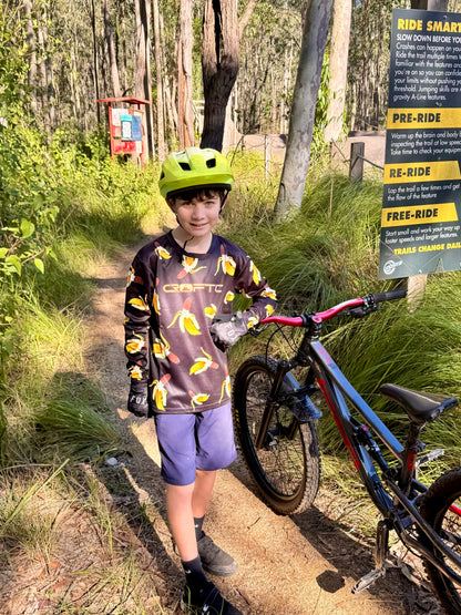 CROFTO Kids Go Bananas MTB Jersey | Youth Mountain Bike Jersey