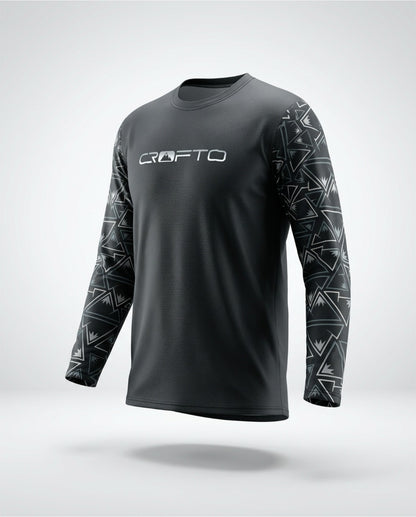 CROFTO Mozaic Long Sleeve MTB Jersey – Moisture‑Wicking, Quick‑Dry Mountain Bike Riding Top