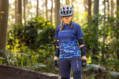 CROFTO Eiger Mountain Bike Jersey Navy | Lightweight Short Sleeve Trail MTB Jersey
