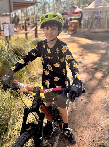 CROFTO Kids Go Bananas MTB Jersey | Youth Mountain Bike Jersey