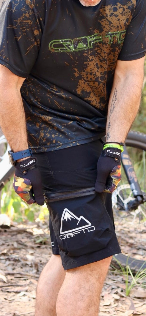 CROFTO MTB Shorts – Ultra-Comfy, 4-Way Stretch Performance for Enduro Trail Riders | Black