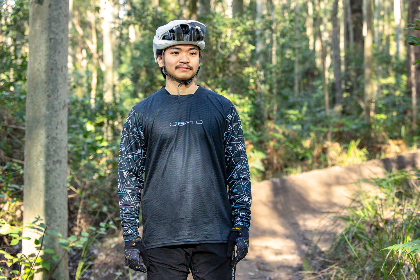 CROFTO Mozaic Mountain Bike Jersey | Lightweight Trail & Enduro MTB Jersey