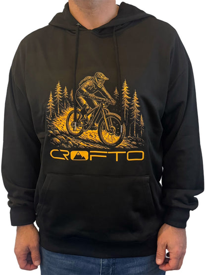 CROFTO Unisex MTB Trail Hoodie -Black & Gold