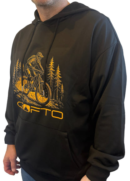 CROFTO Unisex MTB Trail Hoodie -Black & Gold
