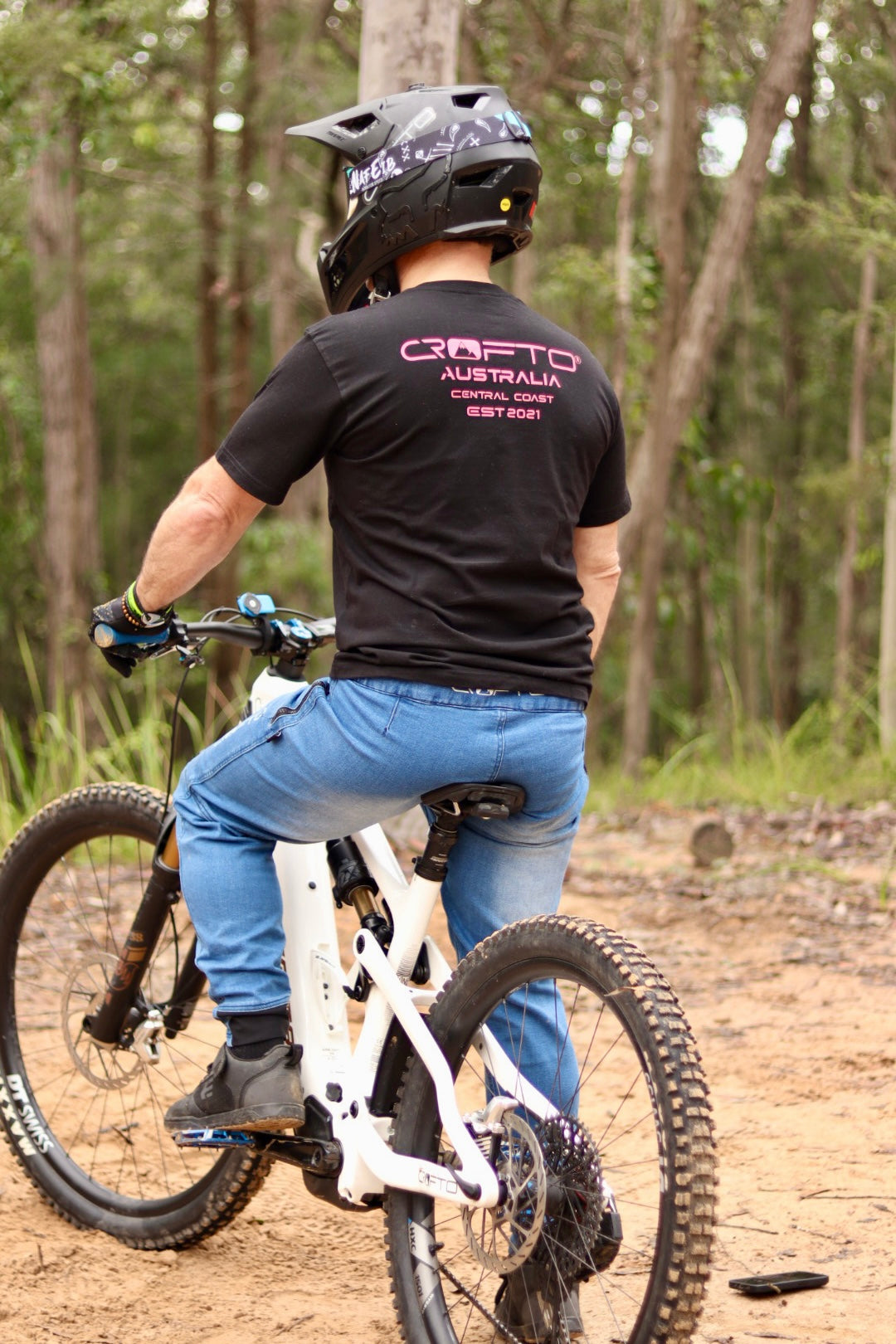 CROFTO Black T-Shirt with Pink Logo | Premium Cotton Everyday Tee