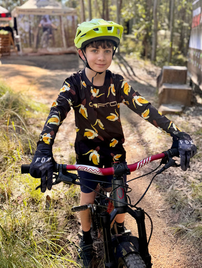 CROFTO Kids Go Bananas MTB Jersey | Youth Mountain Bike Jersey