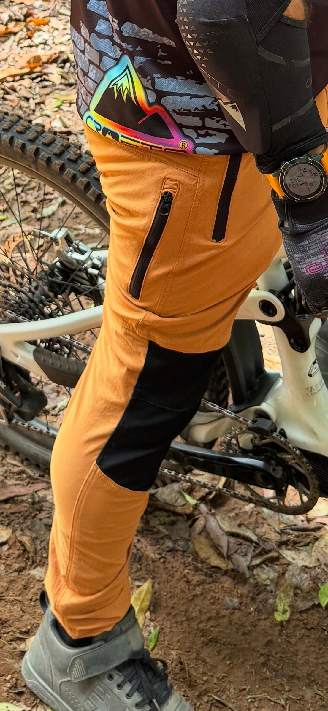 CROFTO Amaroo MTB Pants – Burnt Orange | High-Performance Trail Pants