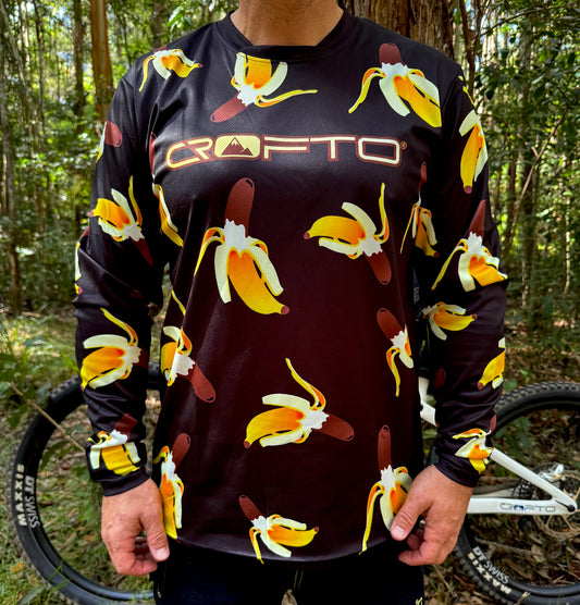 CROFTO Go Bananas MTB Jersey – Lightweight, Breathable Long Sleeve for Trail Riders who want to stand out.