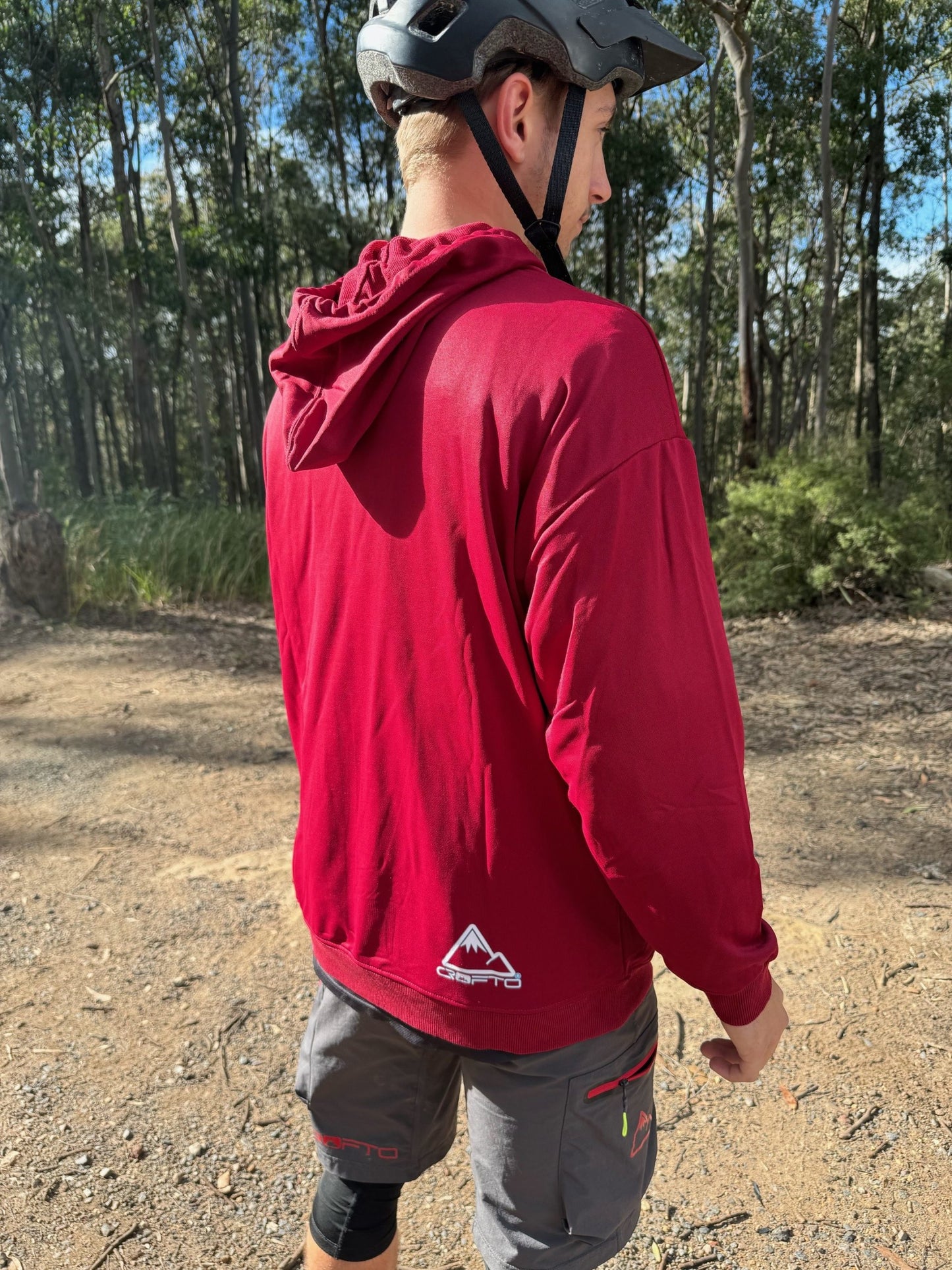 CROFTO Unisex MTB Trail Hoodie - Maroon