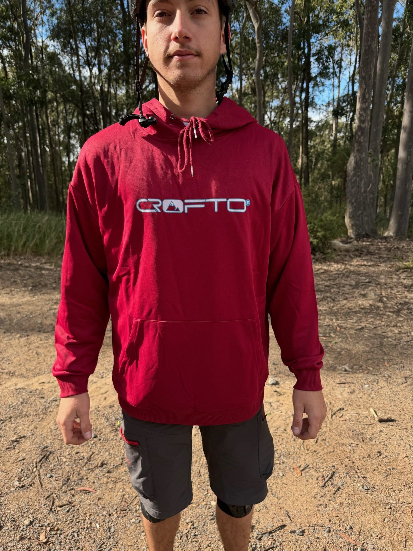 CROFTO Unisex MTB Trail Hoodie - Maroon