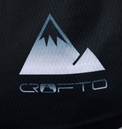 Rear CROFTO mountain logo on Mozaic riding jersey