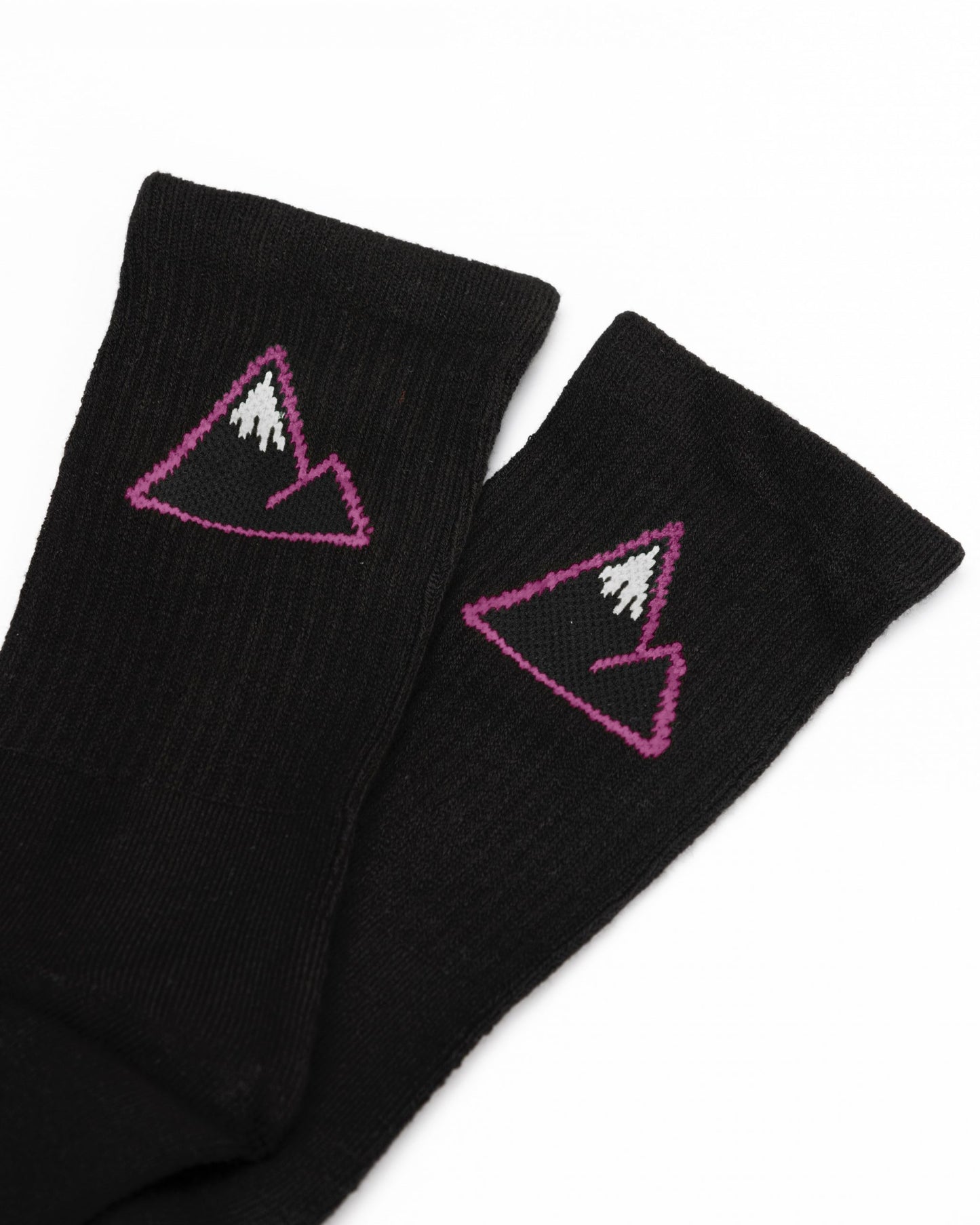 CROFTO Bamboo MTB Crew Socks - Black and Purple