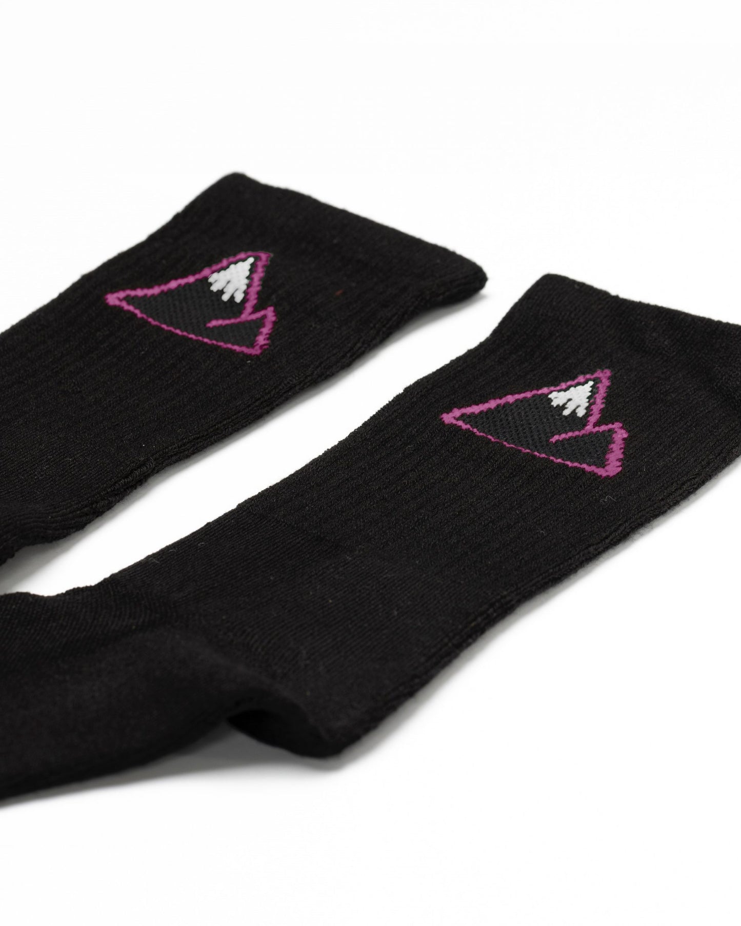 CROFTO Bamboo MTB Crew Socks - Black and Purple